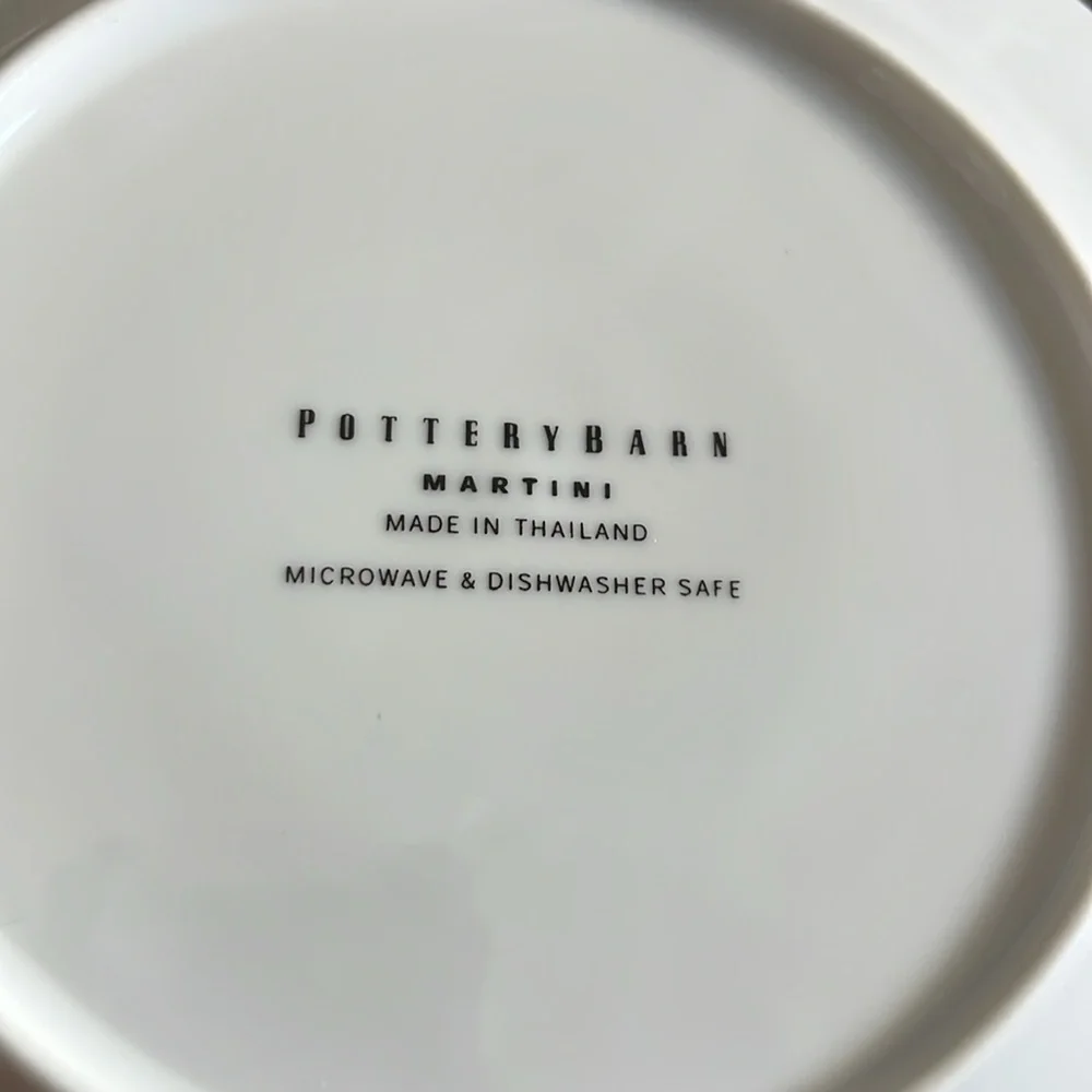 POTTERY BARN MARTINI APPETIZER PLATES (3)